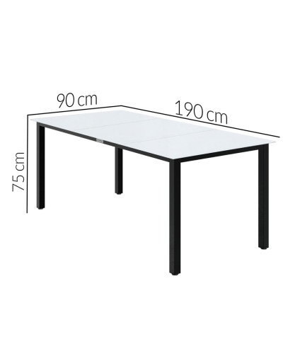 Gartenmöbel Set Alu 9-tlg. 8 Personen Sitzgruppe Bern